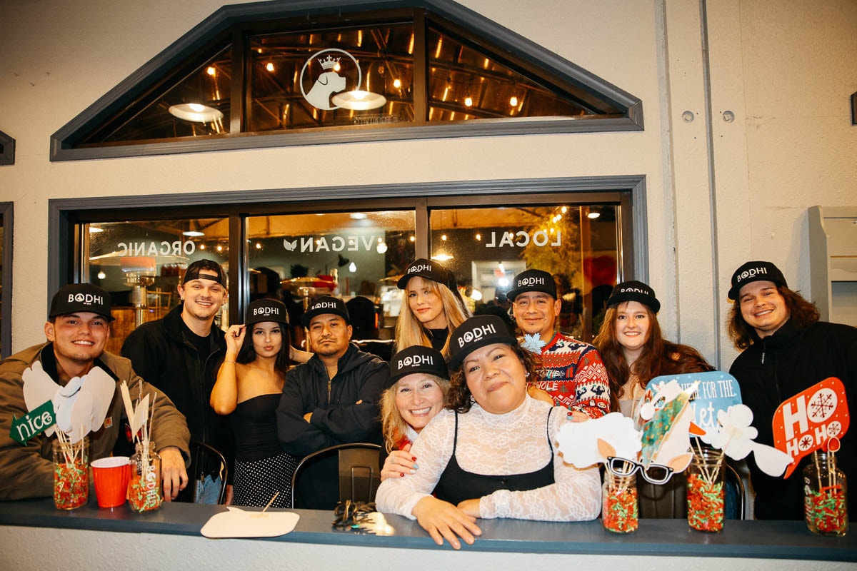 The Bodhi Coffee team at the storefront
