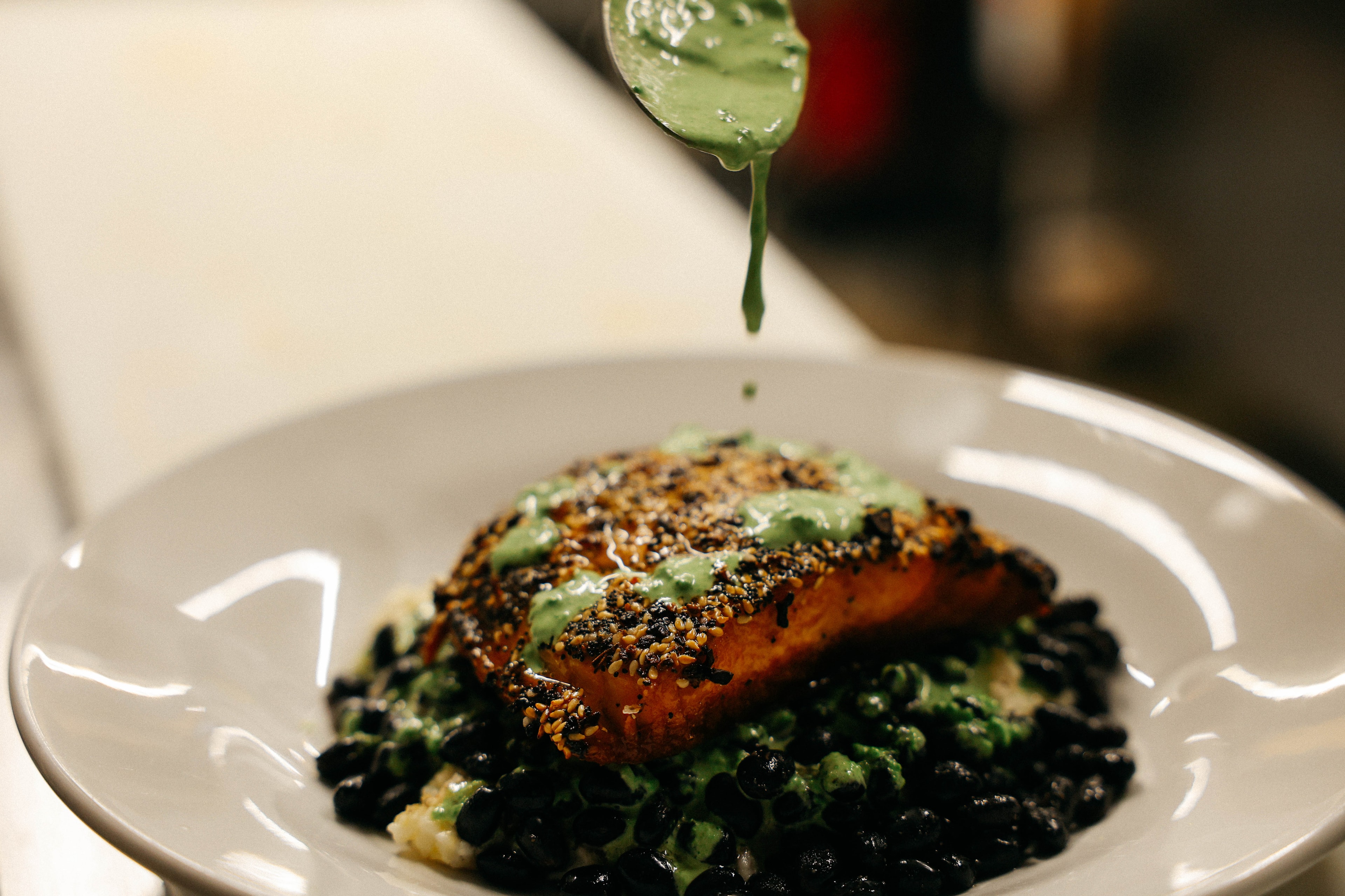 Sesame crusted salmon — Bodhi Bistro kitchen