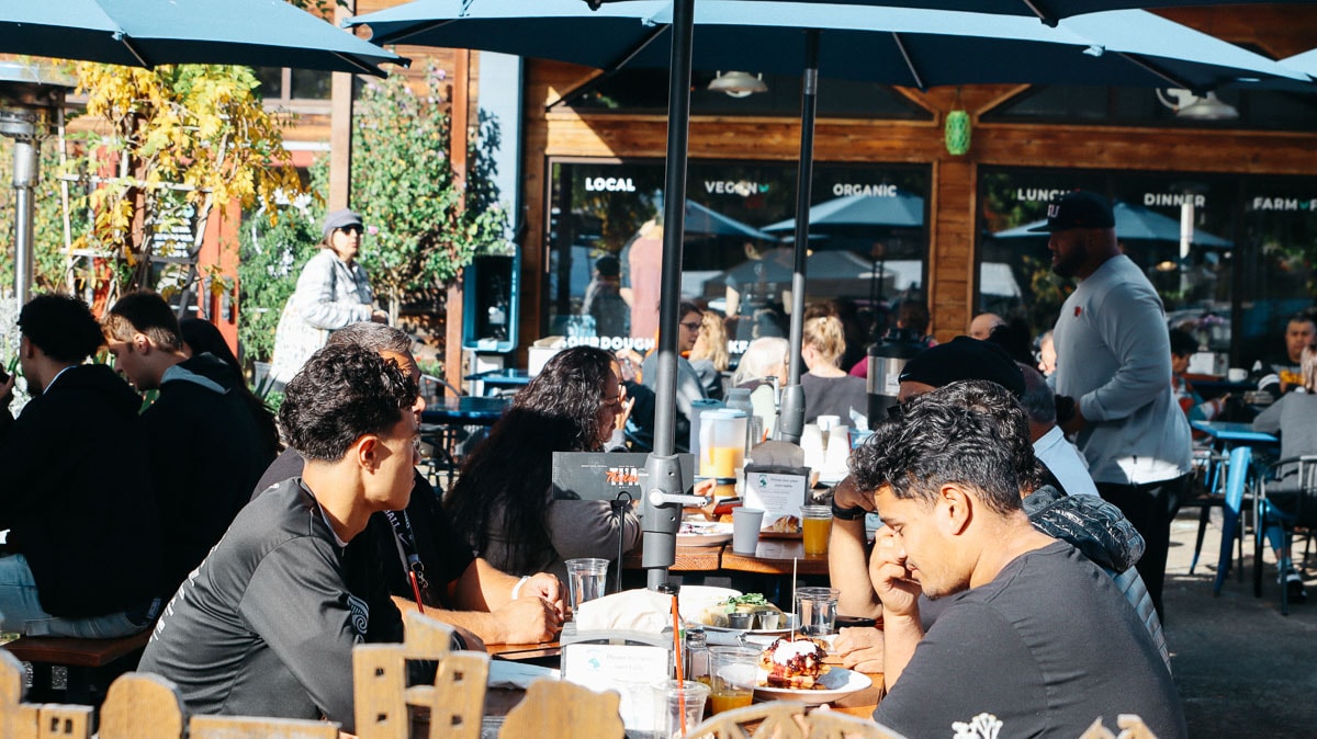 Guests at Bodhi Bistro patio