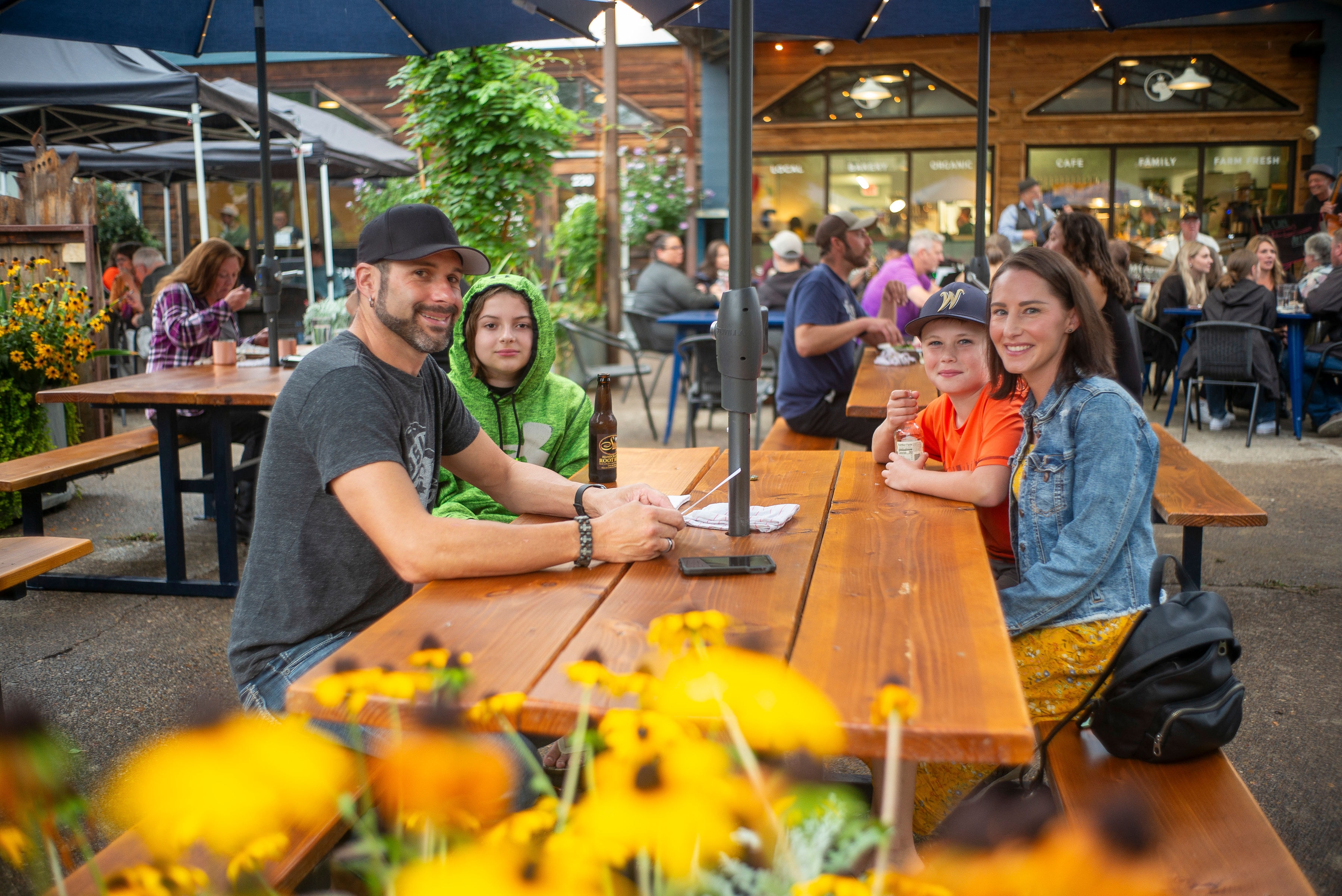 Family enjoying an evening at Bodhi Bistro